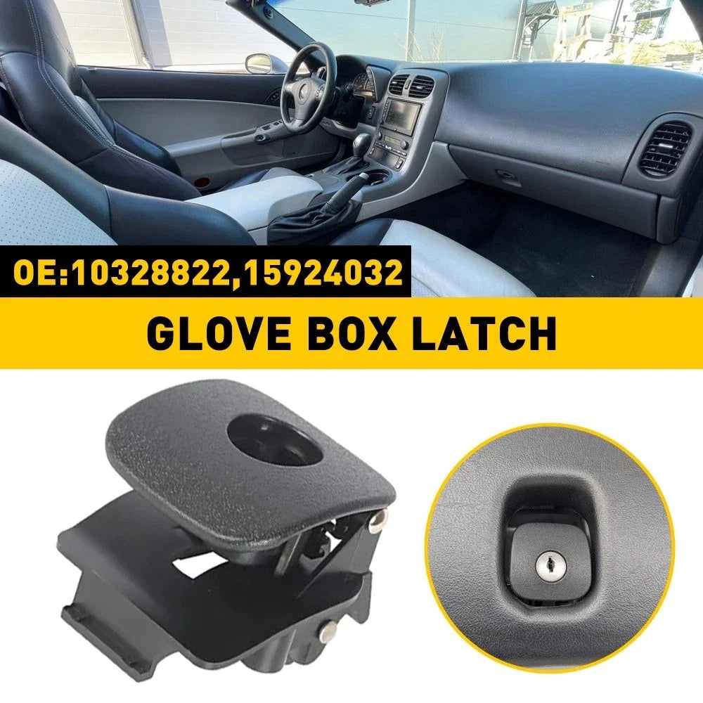Black ABS Box Glove Latch Handle 10328822 for Chevrolet Corvette (1997–2013)
