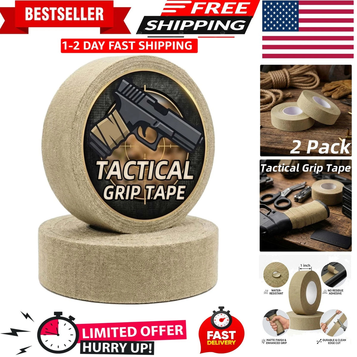 Tactical Tape for Multipurpose Use (1 Inch X 27.34 Yards)