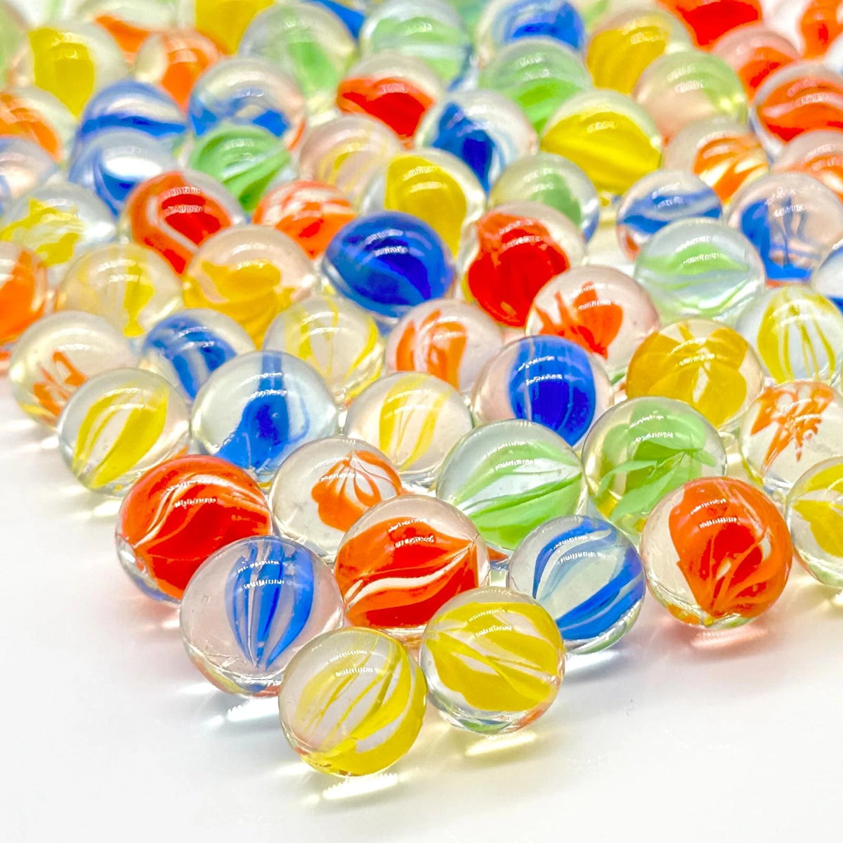 100Pcs Glass Gems for Crafts (0.63 x 0.55 inches) - Red, Green, Yellow, Blue