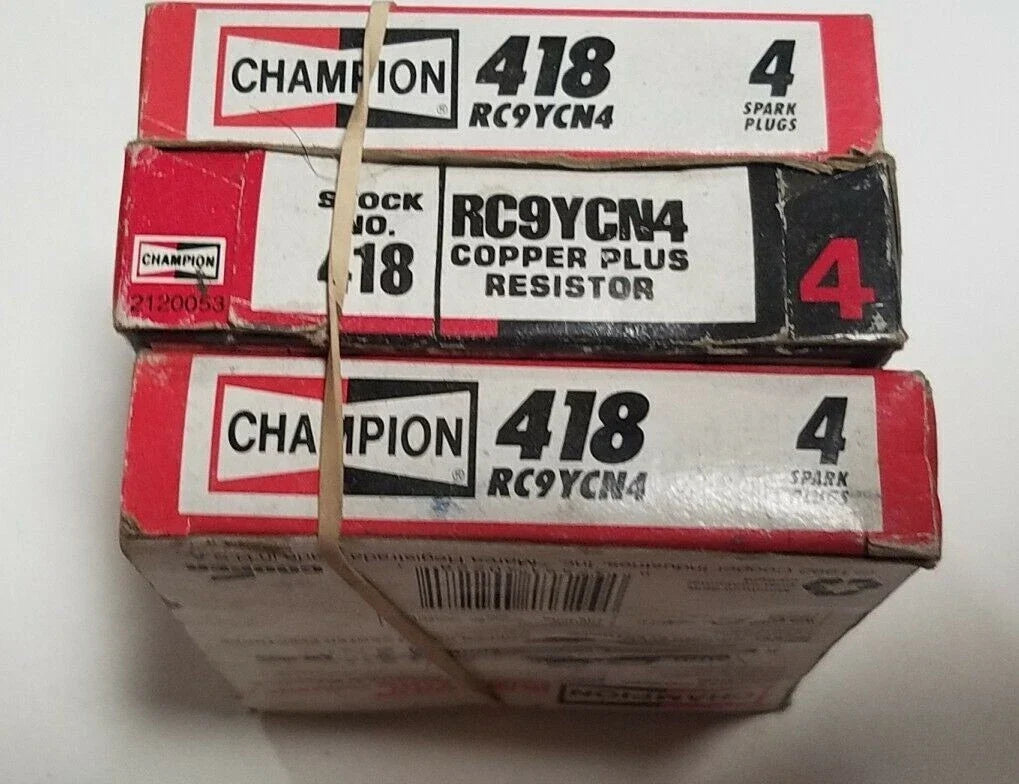 4 Pack Spark Plug RC9YCN4 #418 for Champion (Universal)