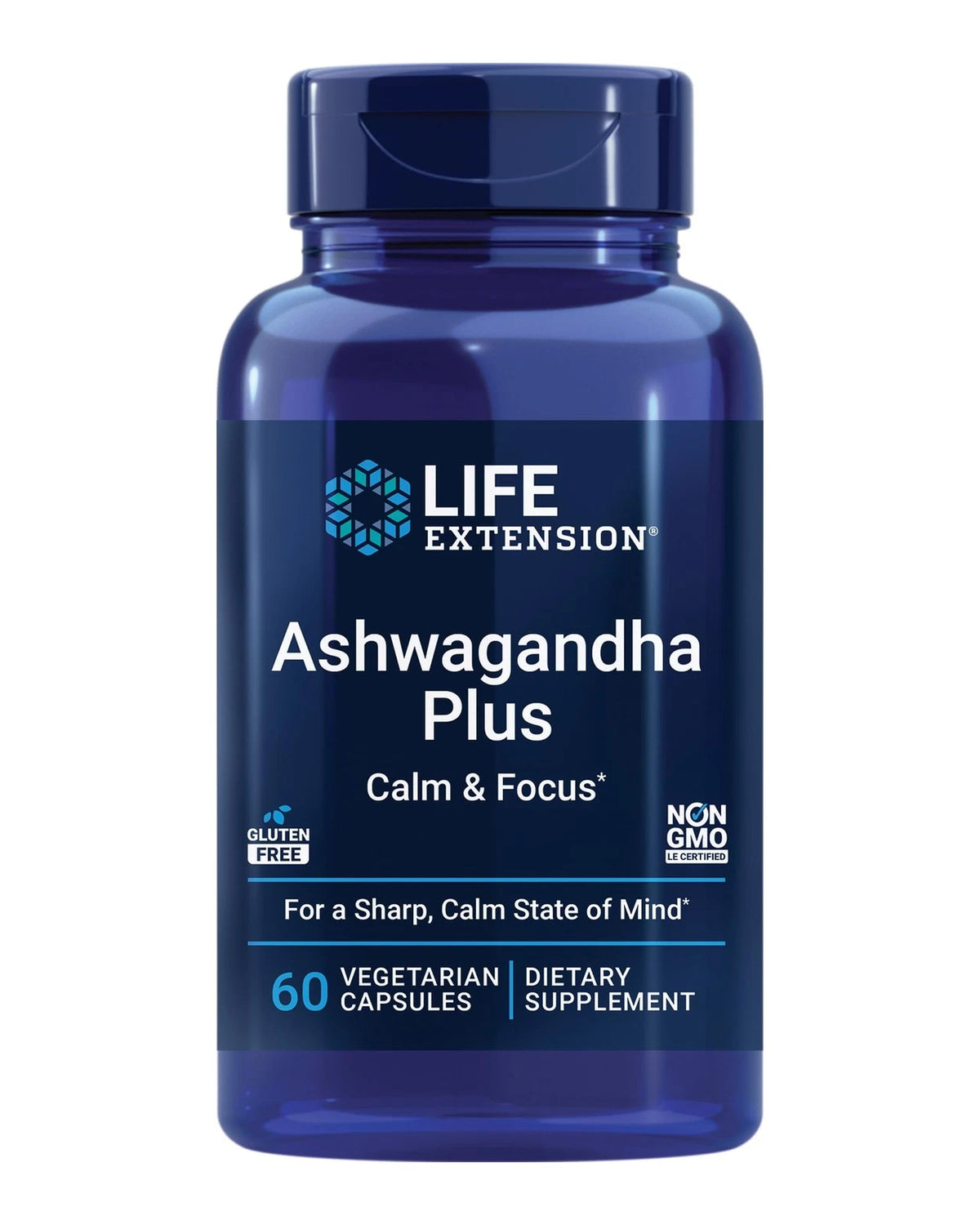 Ashwagandha Plus Calm & Focus for Life Extension (60 Count)