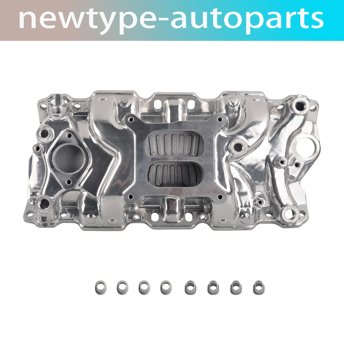 Dual Plane Intake Manifold for Chevy 350 (1955–1995) Polished