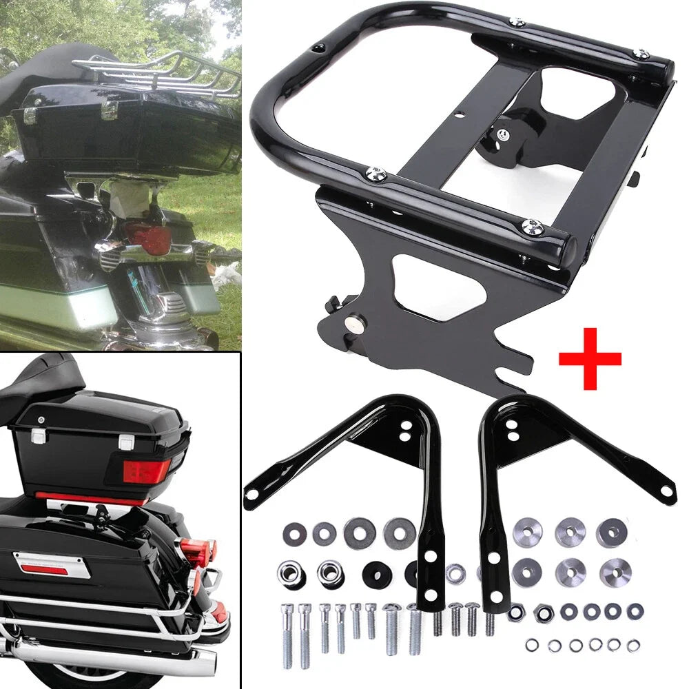 Detachable Two-up Tour Pack Mount Luggage Rack & Docking Mounts for Harley (1997–2008)