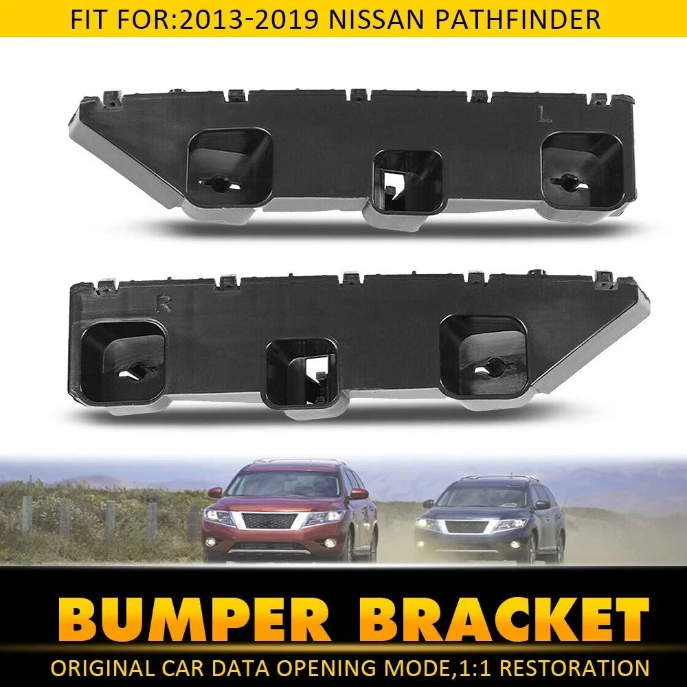 Set of 2 Front Left & Right Outer Bumper Cover Brackets for Nissan Pathfinder (2013–2019)