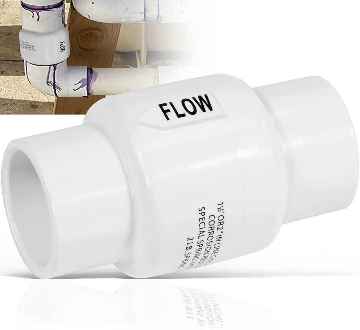 Corrosion-Resistant Check Valve for Pool/Spa Automatic Chemical Feeders