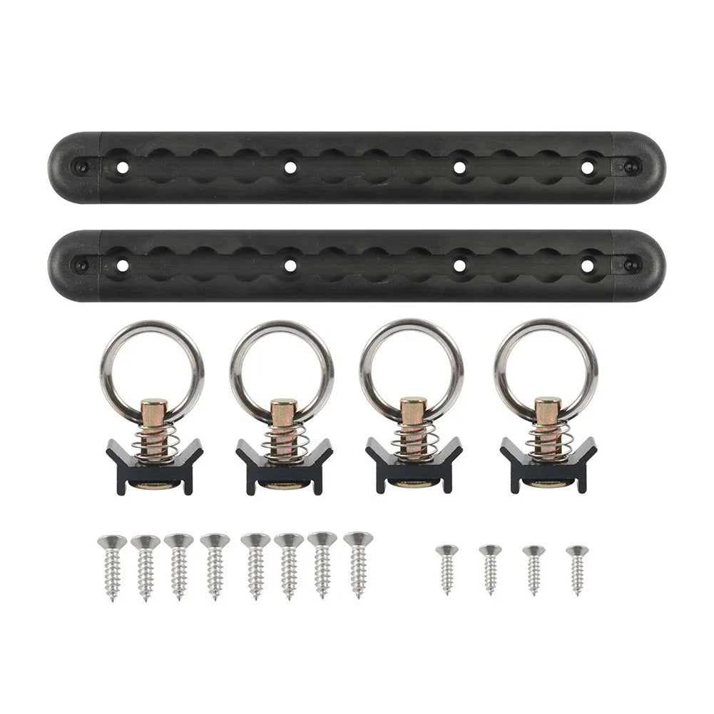 Set of 2 Cargo Control L Track Tie Down System 12 Inch Aluminum Rails