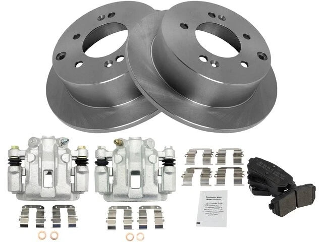 Set of 4 Brake Pads and Rotors for Kia Forte (2010–2013) 98592TJGW