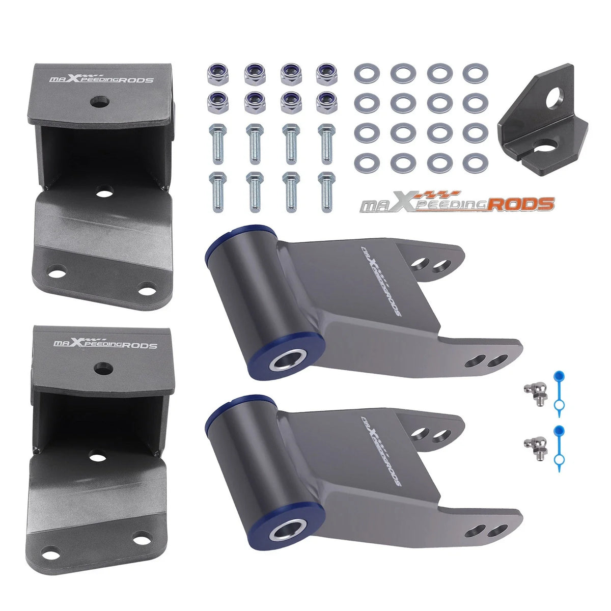4" Rear Drop Lowering Kit Hangers Shackles for Chevy GMC C1500 (1988–1998)