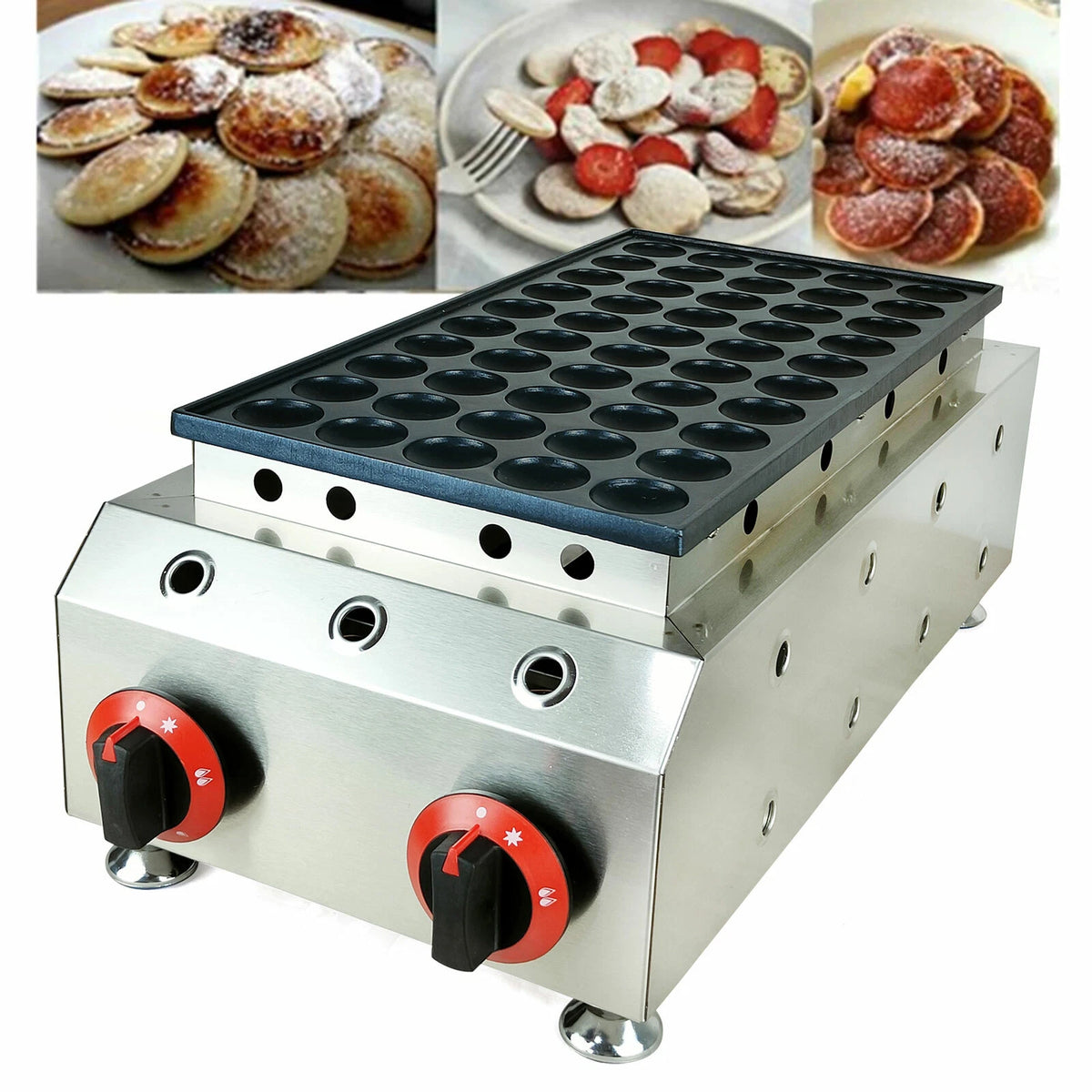 50-Hole Mini Dutch Pancakes Maker for LPG Gas