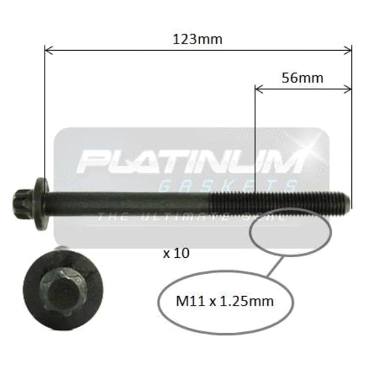 Engine Head Bolt Set for Nissan Qashqai J11 2014-2020 (2014-2020)