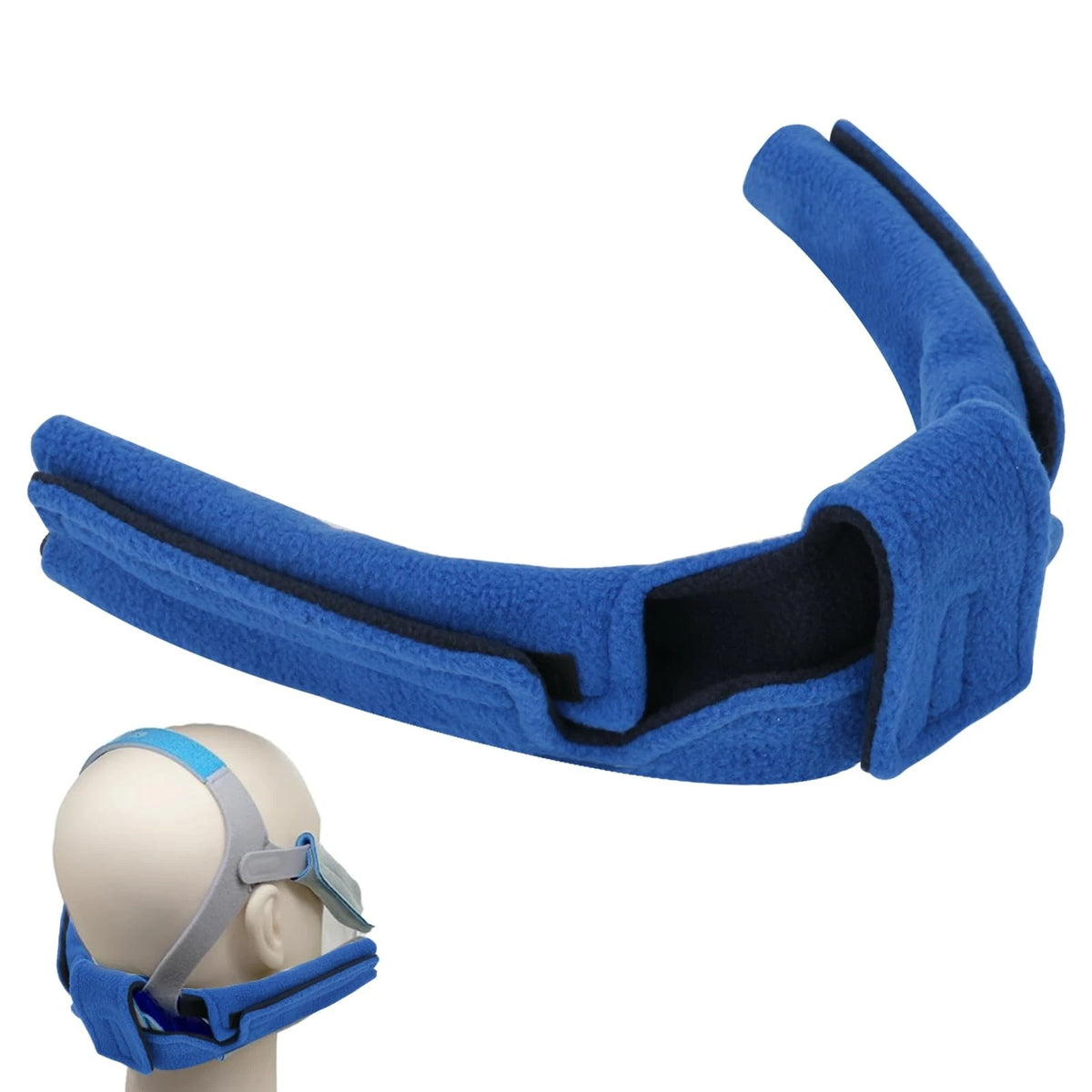 CPAP Neck Pad for Headgear Straps (Comfort, Face Blue)