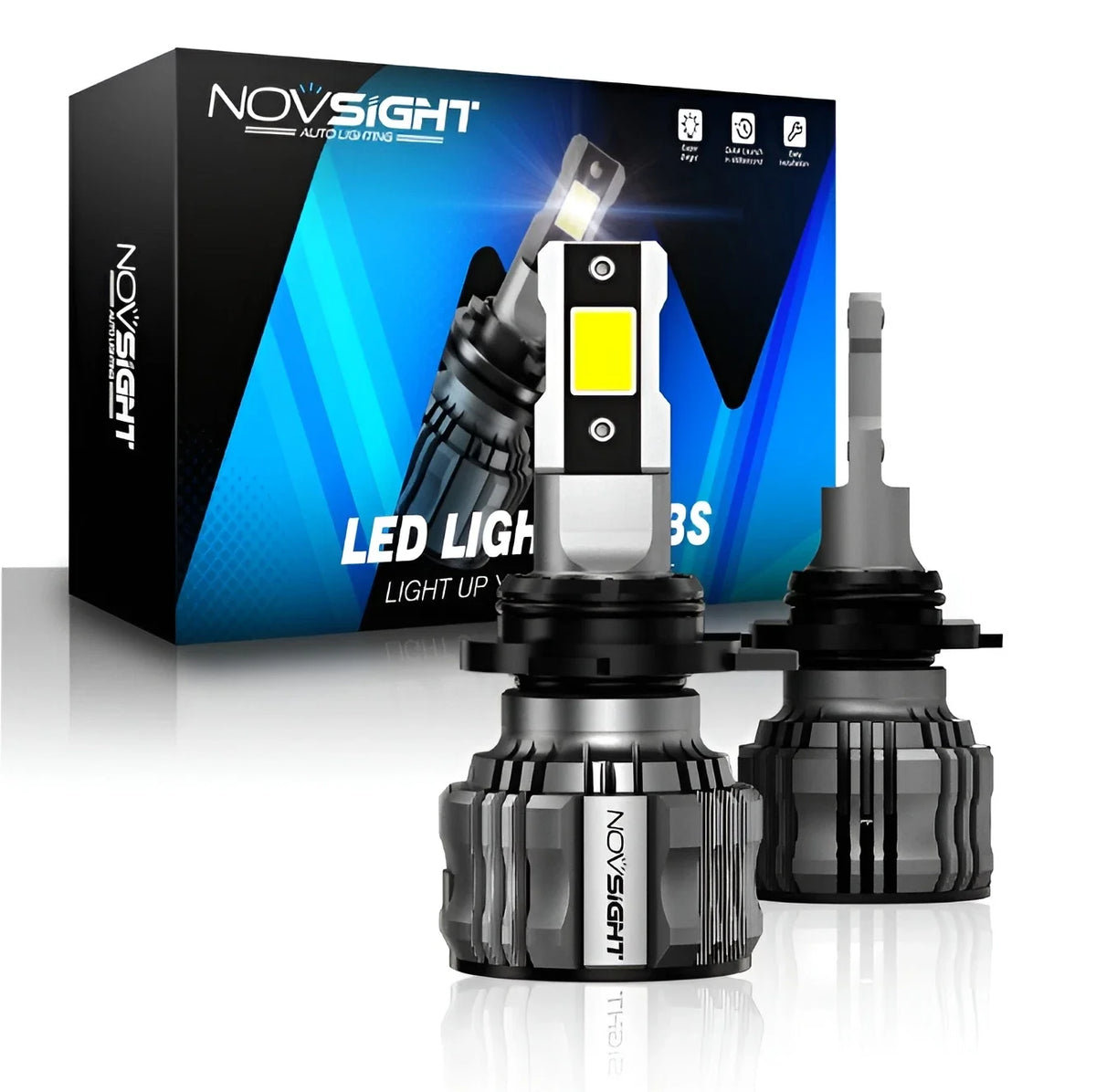 2X H4 9003 LED Headlight Bulbs Conversion Kit 6500K for Nissan Volkswagen