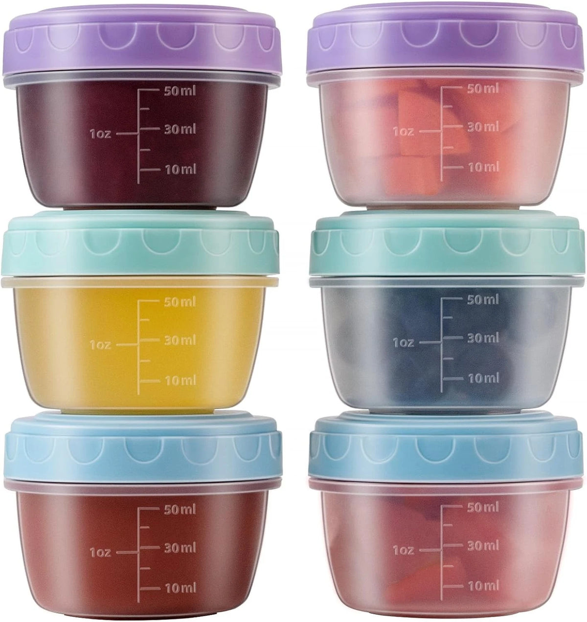 Salad Dressing Container with Lids for On-the-Go (Dishwasher & Microwave Safe)