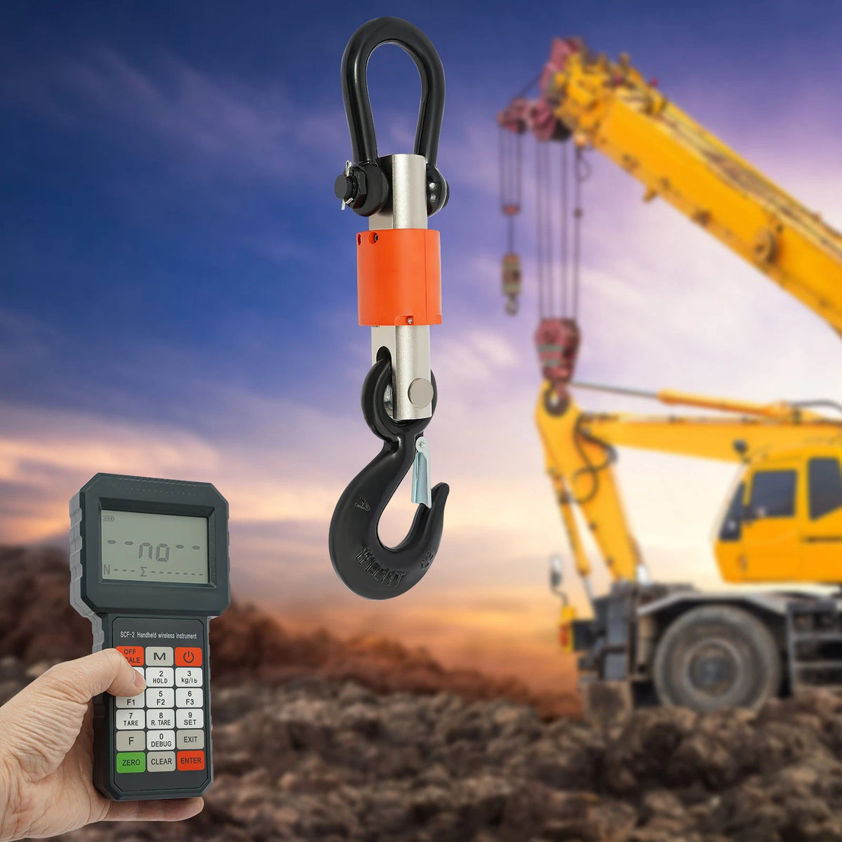 10Ton Digital Hanging Crane Scale Wireless Remote Lift Scale