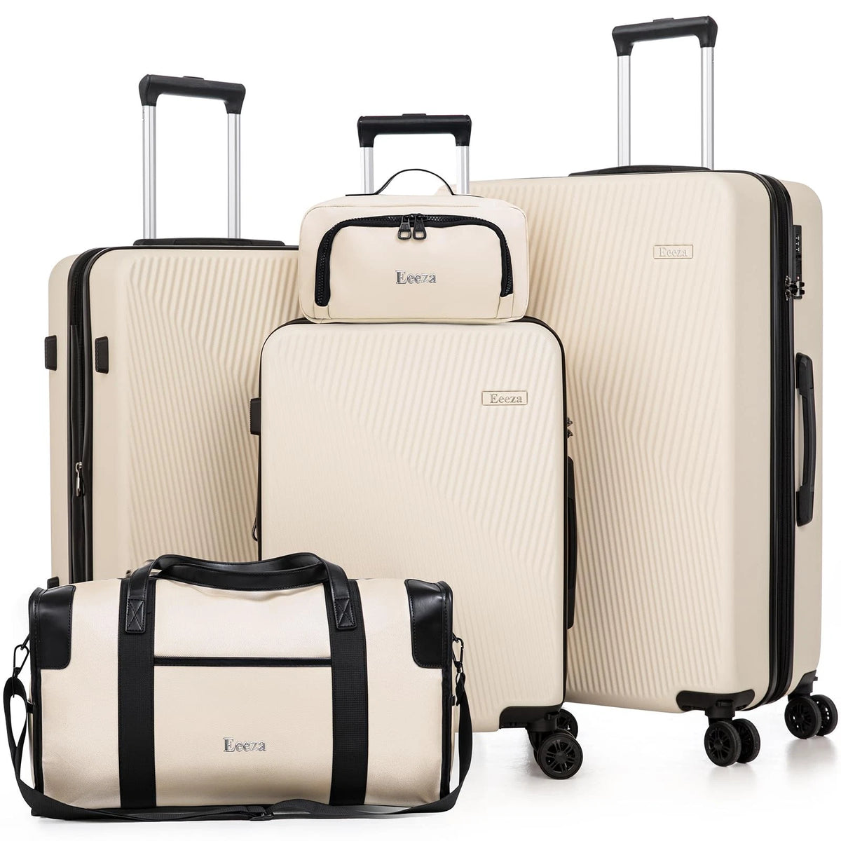 5 Piece Expandable Luggage Set with Wheels for Travel
