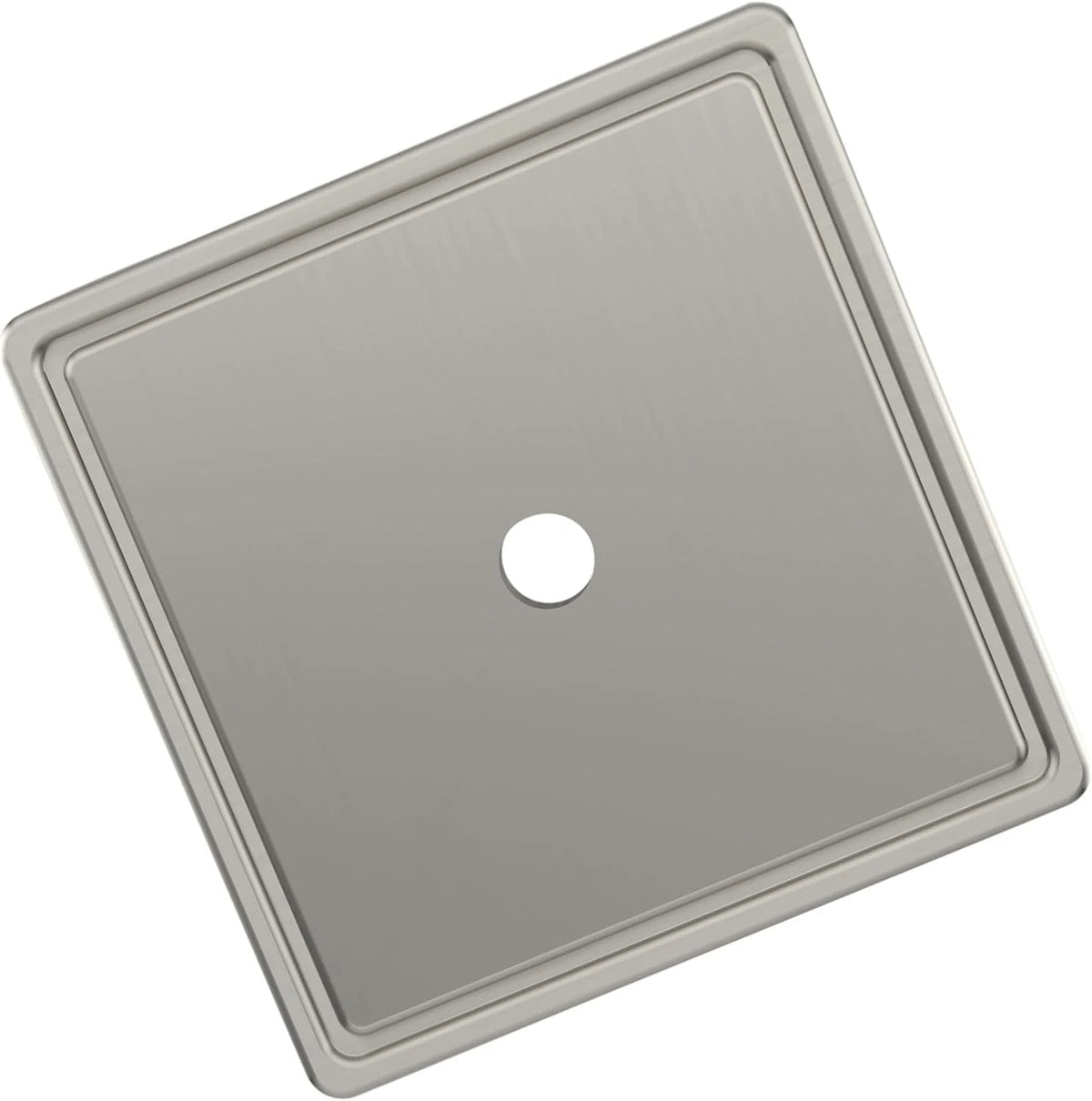 1-9/16 Inch Square Satin Nickel Cabinet Knob Backplate for