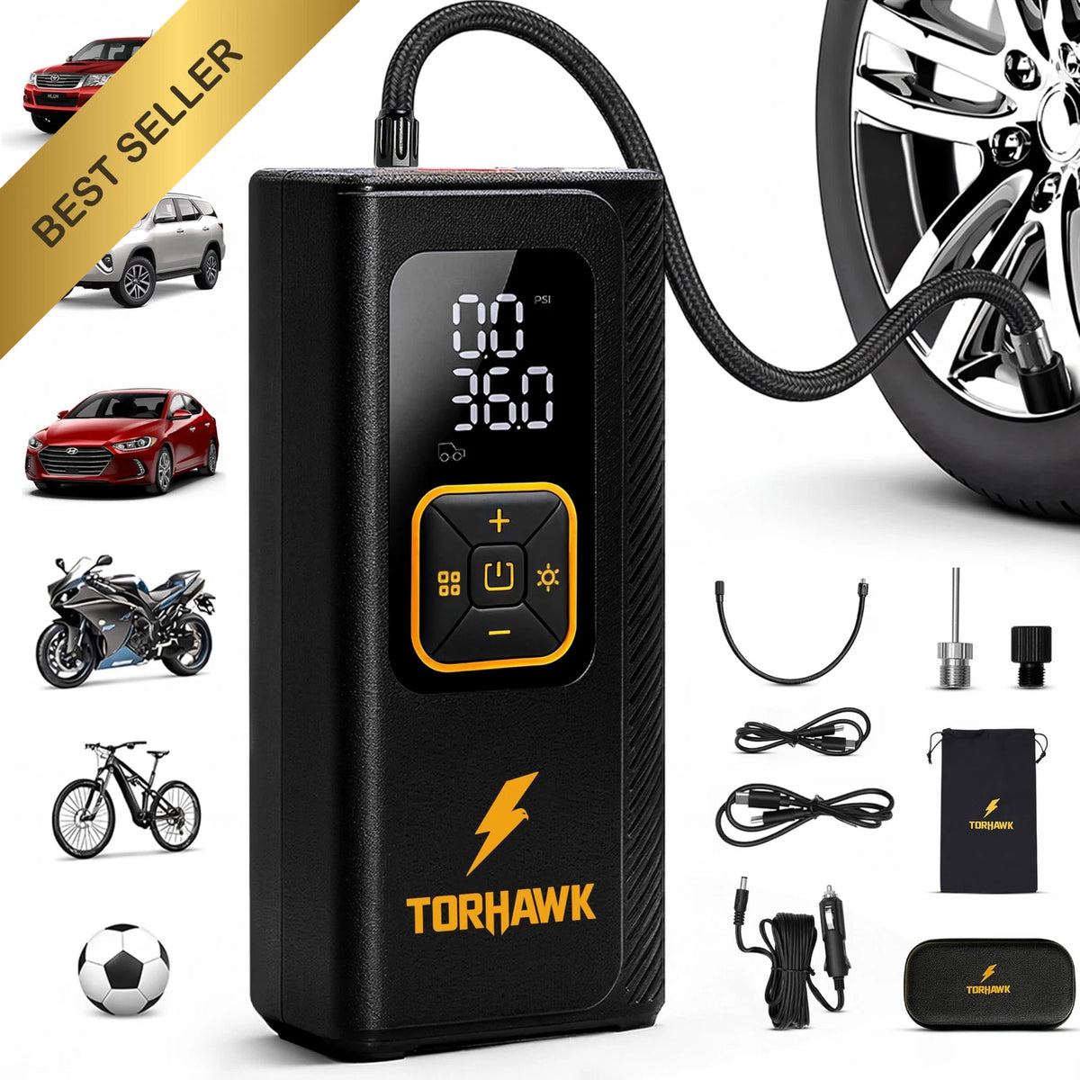Portable Tire Inflator Air Compressor for Car Tires (2010–2023)