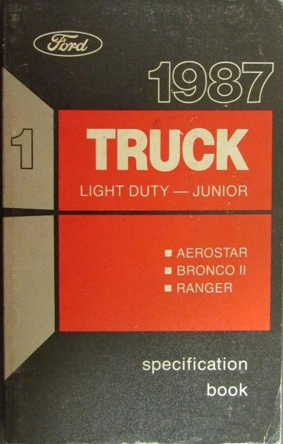 Service Specs Handbook for Ford Light Duty Truck (1987)