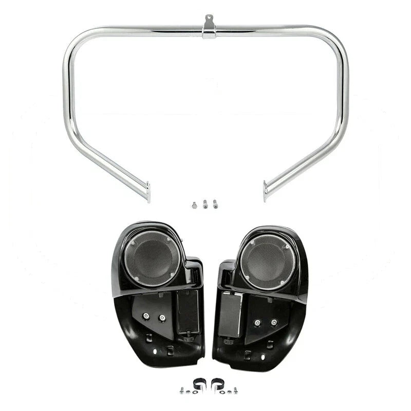 Engine Guard Lower Vented Fairings Speaker Pod for Harley Street Glide (2014–2024)