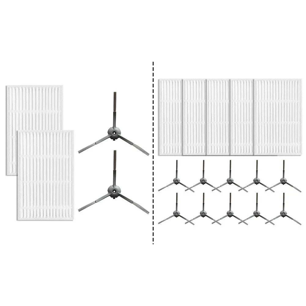 Set of 4 Side Brushes & Filters for ILIFE V20/Vyzzle D10