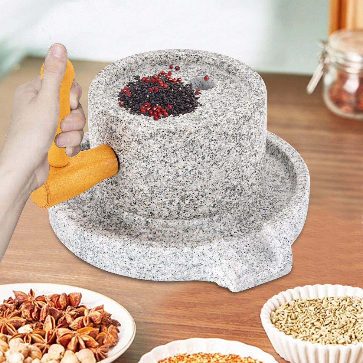 Manual Grain Mill for Handmade Stone Mill (Natural Granite)