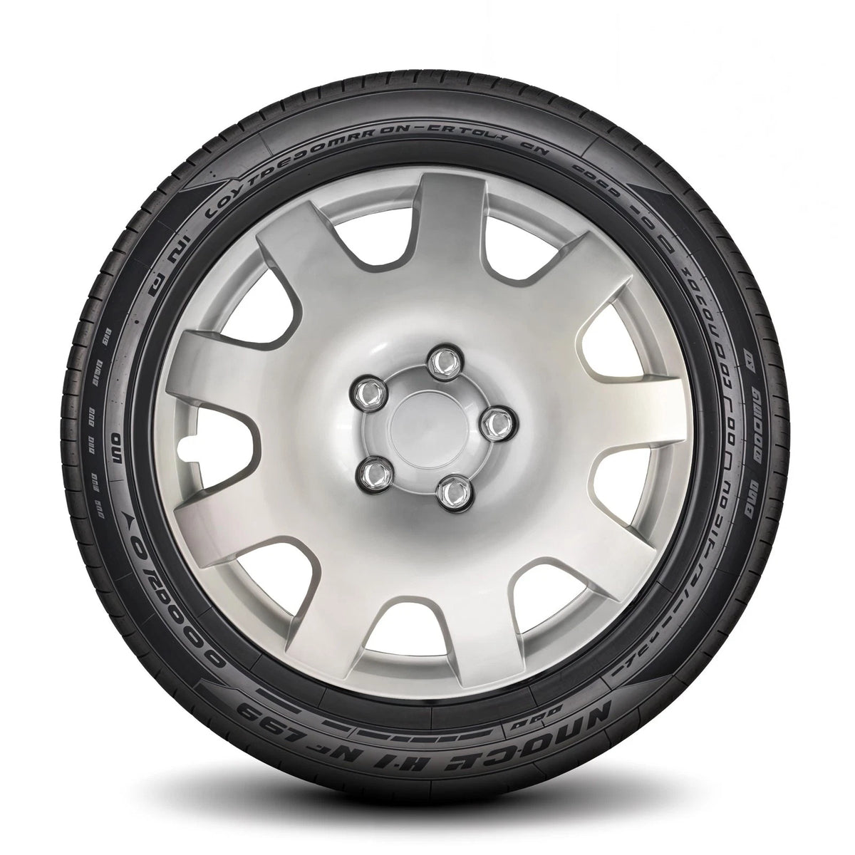 Set of 4 Universal 16-Inch Silver ABS Hubcap Wheel Covers