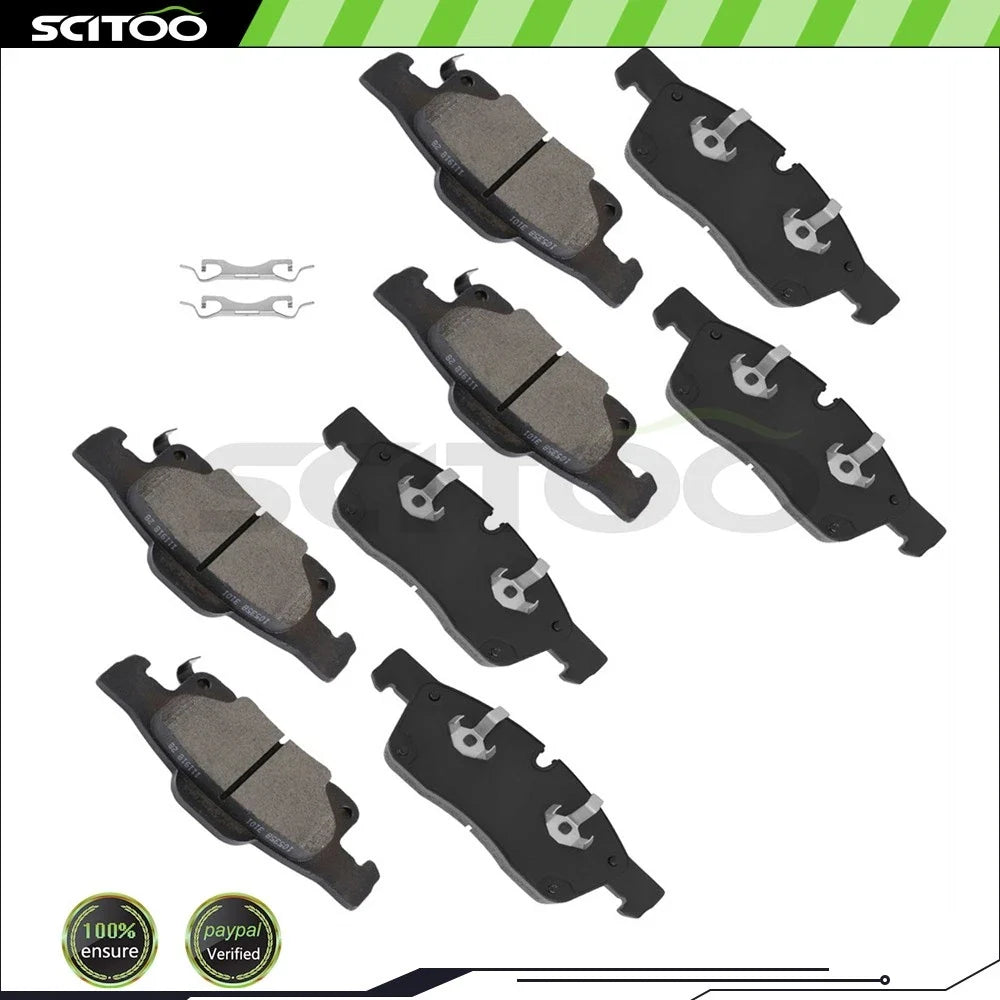 Set of 4 Low Dust Ceramic Brake Pads for Jeep Grand Cherokee (2017–2019)