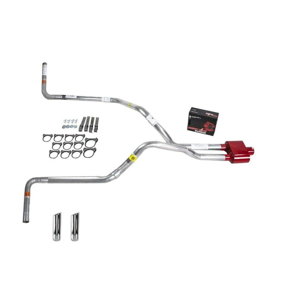 Dual Exhaust 2.5" Pipe for F150 (1998–2004) Cherry Bomb Extreme RW Tip Side Exit