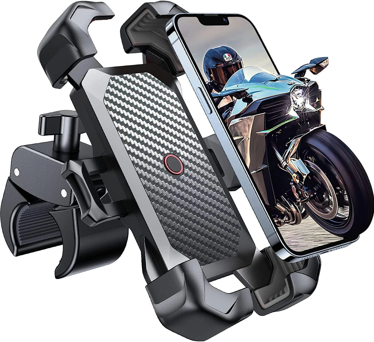 Motorcycle Phone Mount for JOYROOM (1s Auto Lock, 100mph Military, Black)
