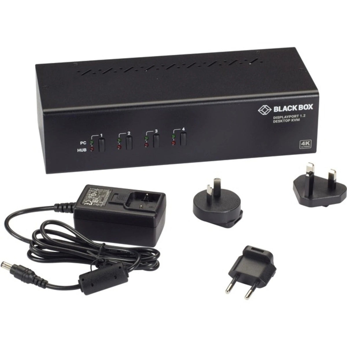 Dual-Monitor KVM Switch for Black Box KV6224DP (4K, DisplayPort 1.2)