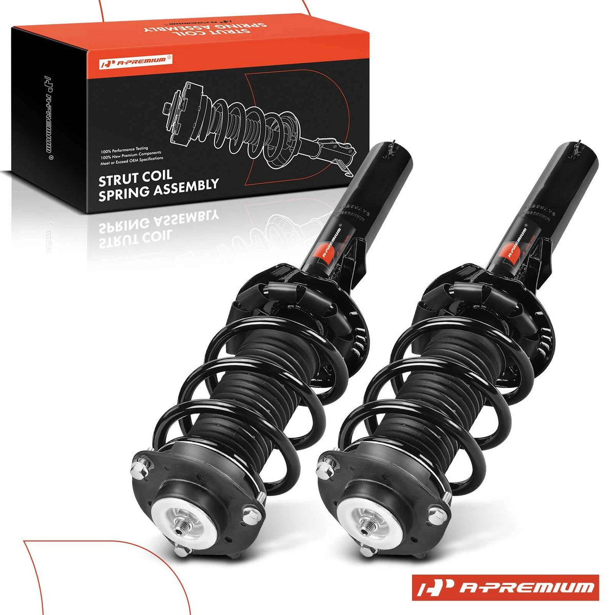 Front Struts w/ Coil Springs Assembly for Volkswagen CC (2009–2017) 7335576