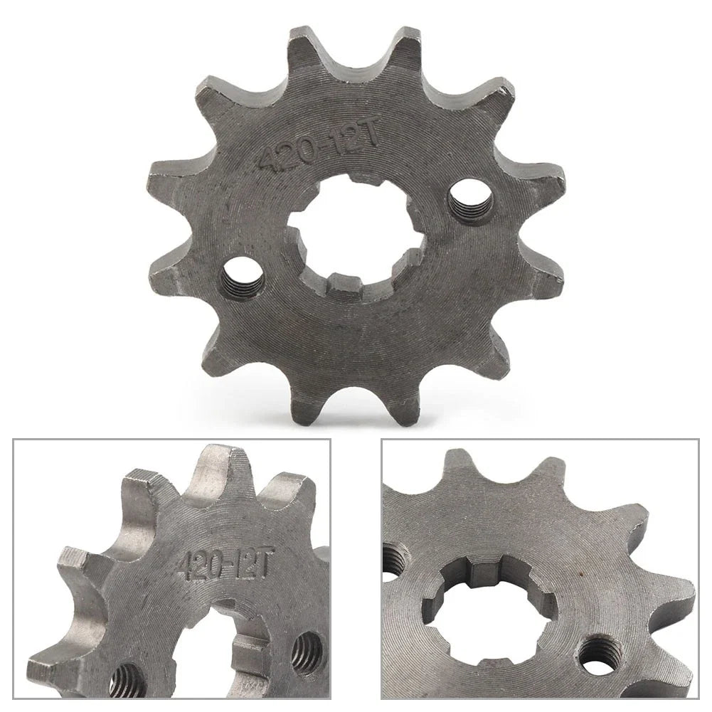 17MM Front Chain Sprocket for 50cc 70cc 90cc 110cc 125cc Pit Dirt Bike (420-12T)