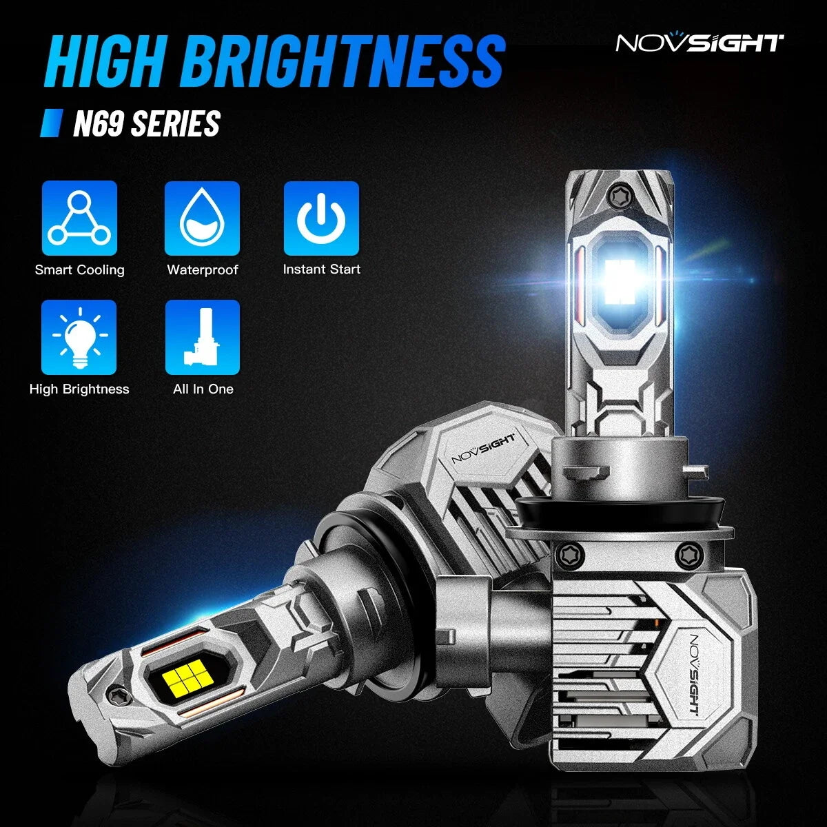 H11 LED Headlight Bulbs Kit 130W 30000LM for