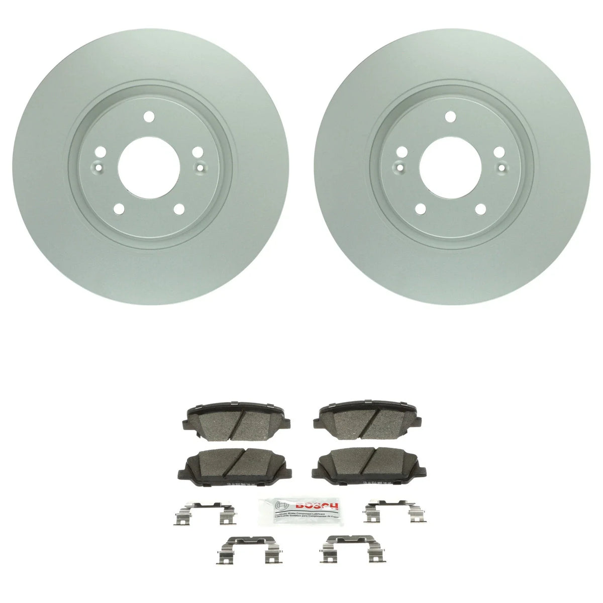 Set of 4 Bosch Blue Ceramic Disc Brake Pads & 320mm Rotors for Kia Optima (2011–2015)