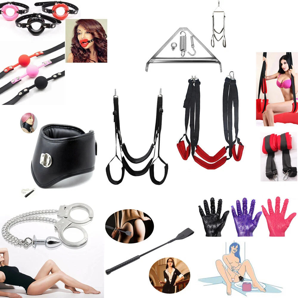 Set of 4 Handcuff Bondage Restraints for Couples