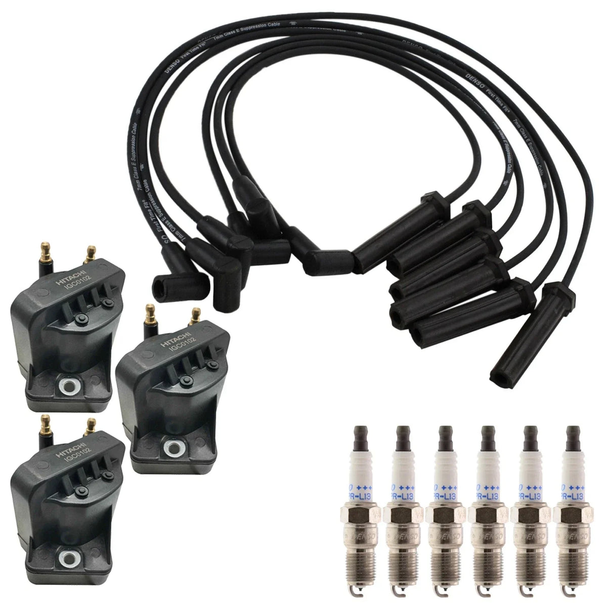 Set of 3 Ignition Coils & 6 Iridium Spark Plugs for Alero V6 (2000–2004)