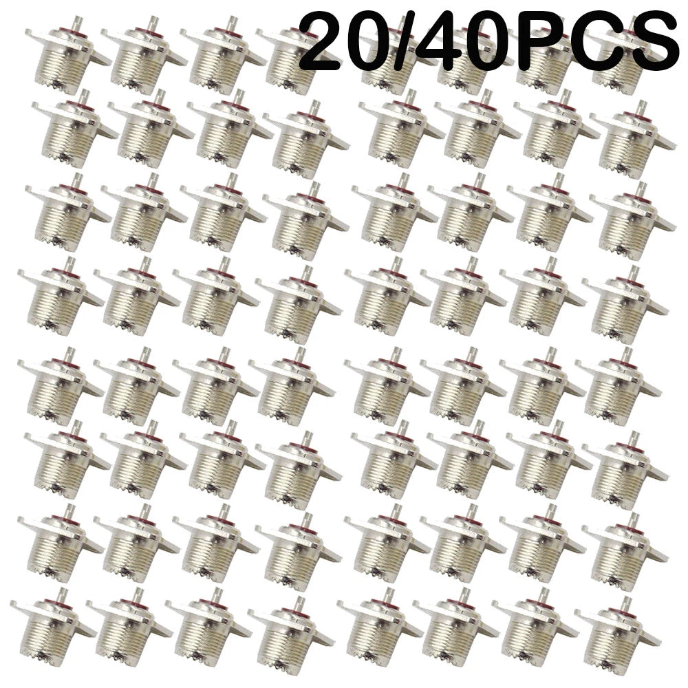 2X UHF Female Jack SO239 Panel Chassis Mount Coax Cable Connectors