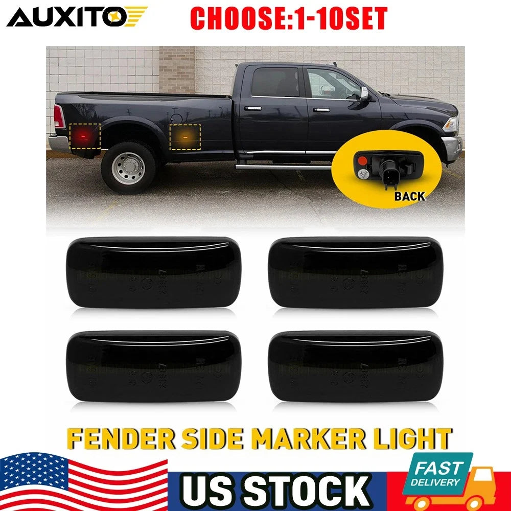 LED Fender Side Marker Lights for Dodge RAM 2500 3500 Dually (2010–2018)