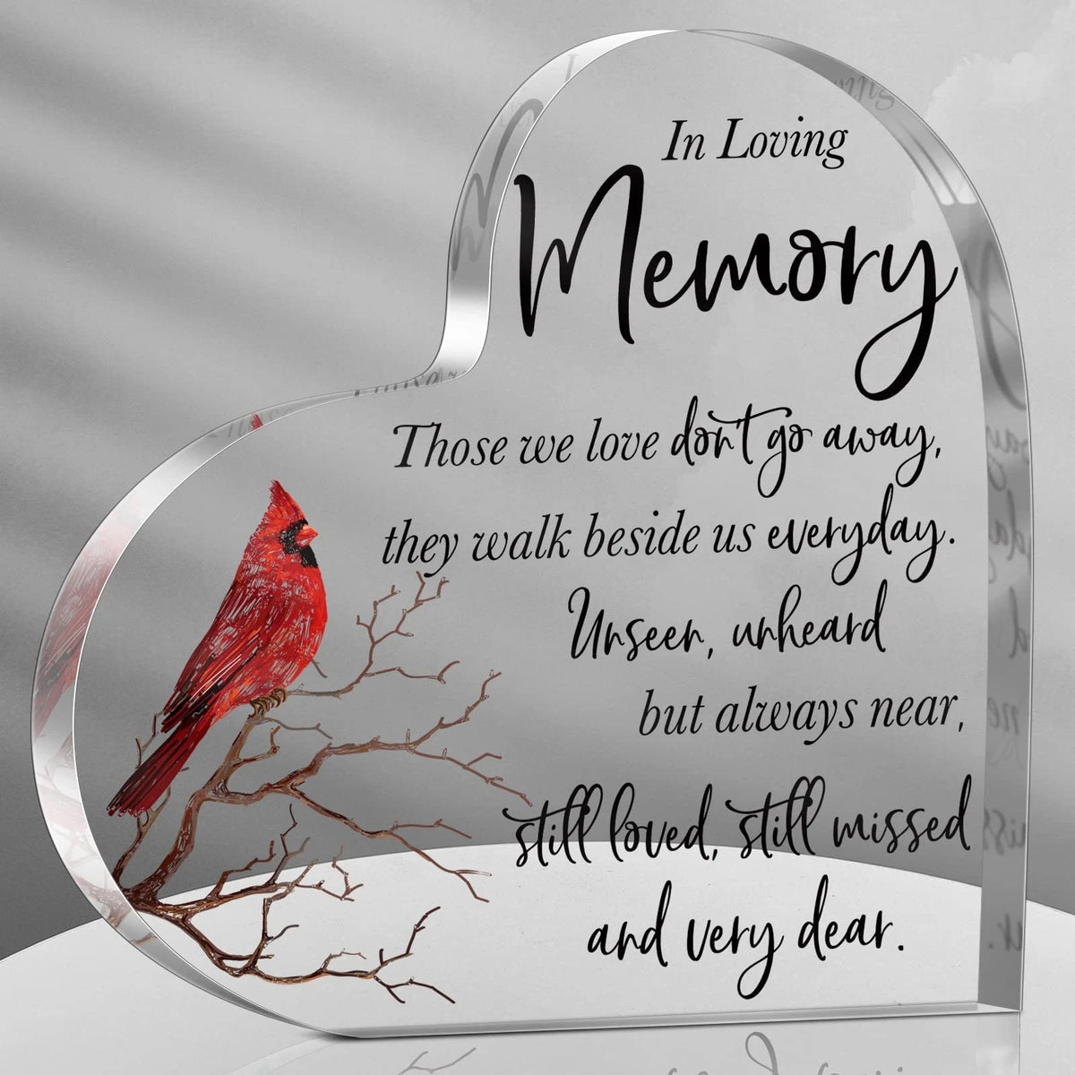 6 x 6 Inch Red Cardinal Memorial Sympathy Gift