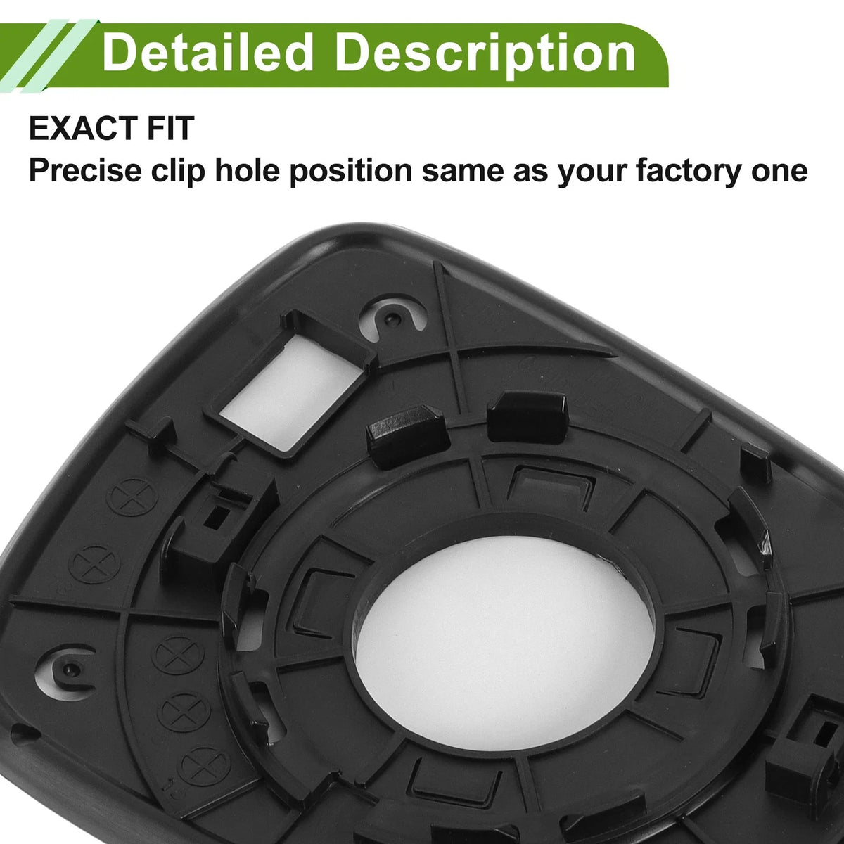 Left Side Mirror Glass Replacement for Hyundai Accent (2011–2017)
