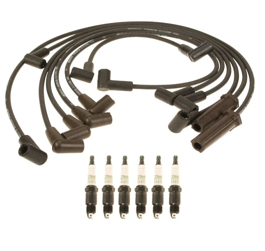 Ignition Wire Set & 6 ACDelco Spark Plugs for Chevy 4.3L