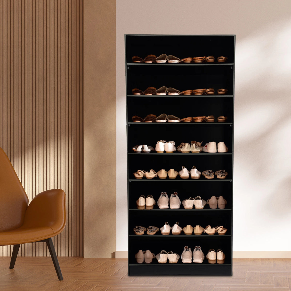 8-Tier Shoe Rack Cabinet Organizer for Home Storage