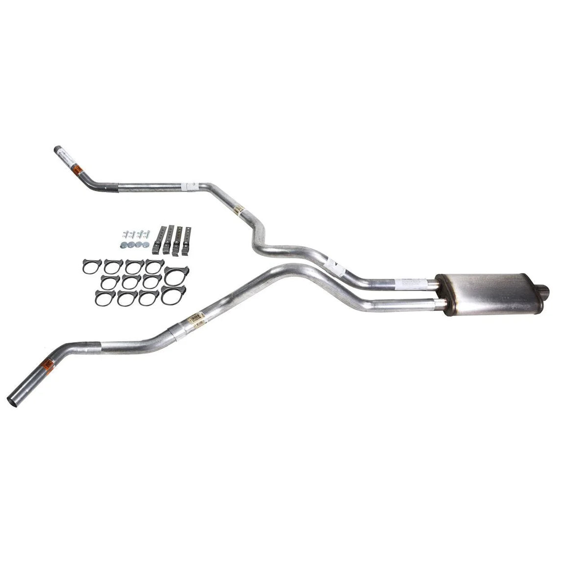 Dual Exhaust 2.5" MA Pipe for F150 (1995–1997) Stainless Muffler Corner Exit
