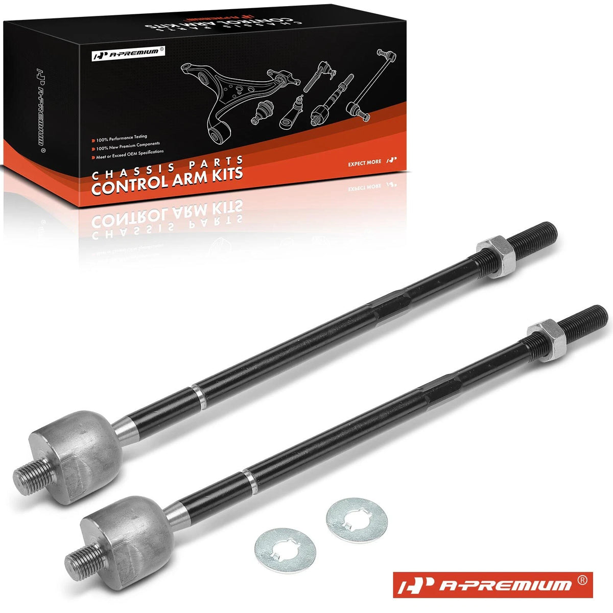 2X Front Inner Tie Rod End for Mitsubishi Eclipse Galant (2004–2012) - 4422A004, 4422A044, EV800045, GEV800045
