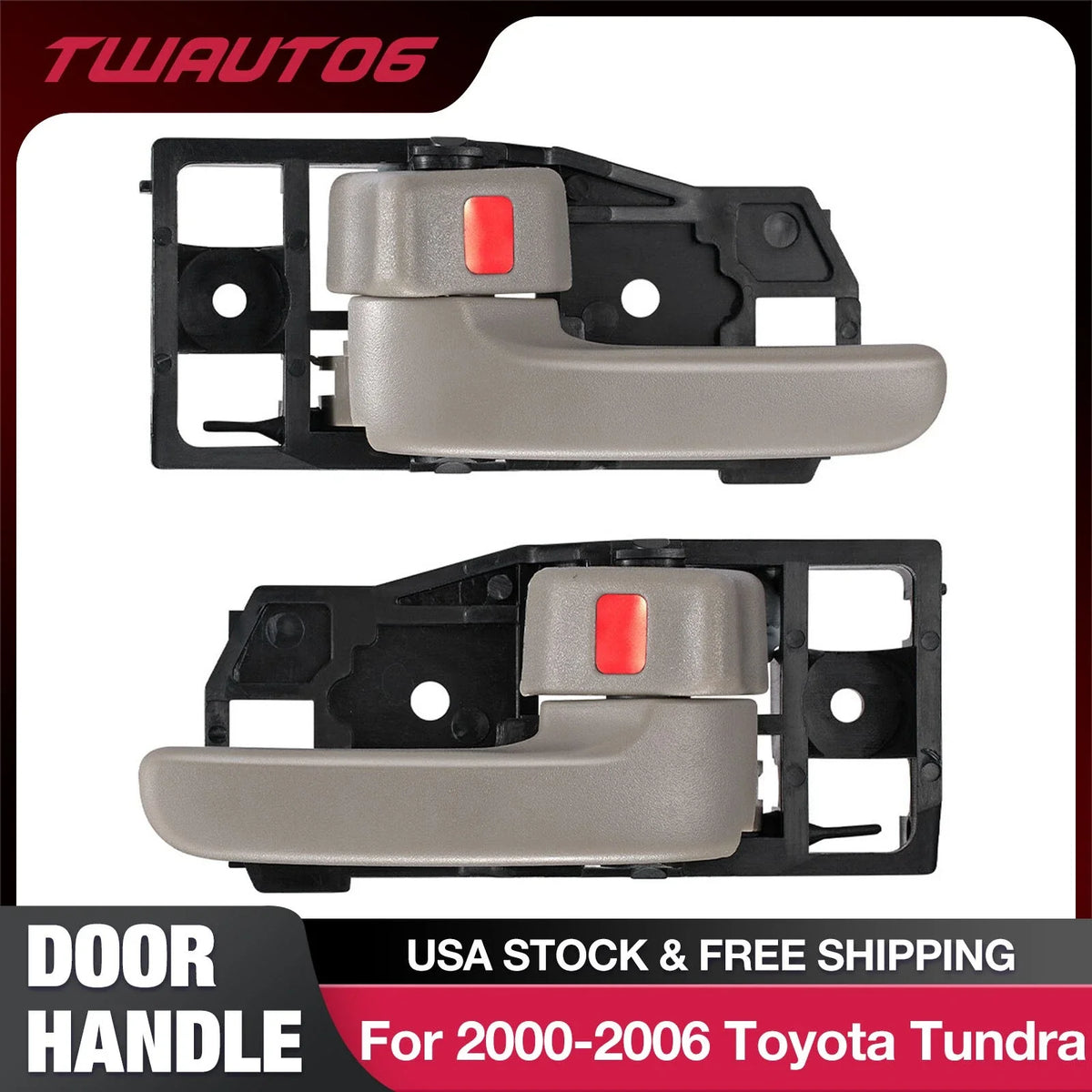 1 Pair Interior Door Handle for Toyota Tundra (2000–2006) Left+Right