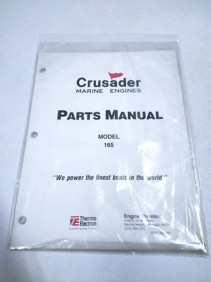 Parts Manual for Crusader Marine Engines Model 165 (TEEC 187)