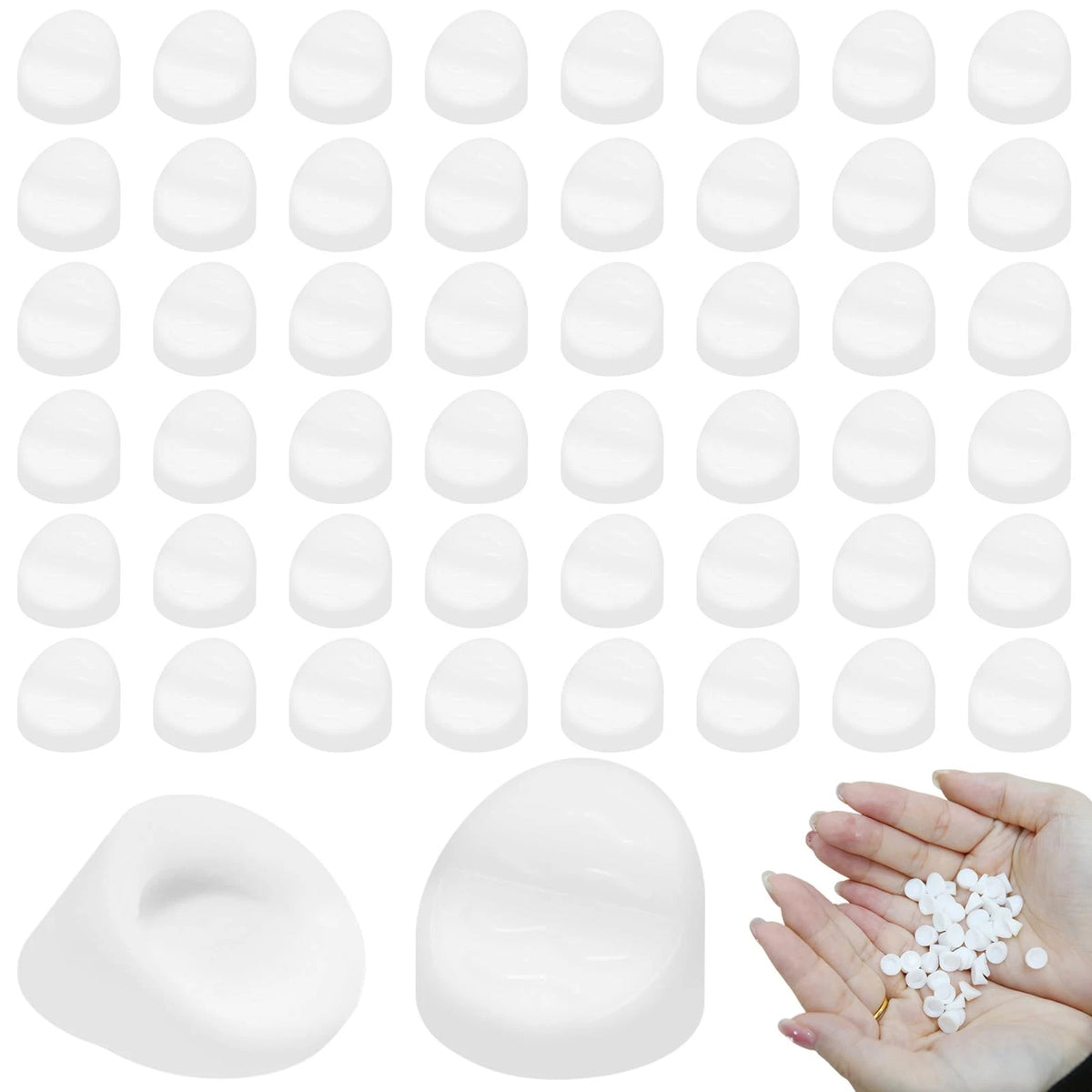 50PCS Entry Door Plugs for Universal Use (5/16 inch) White