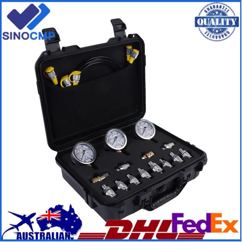 3X Hydraulic Pressure Gauges Test Kit for Excavator (CP-P0017)