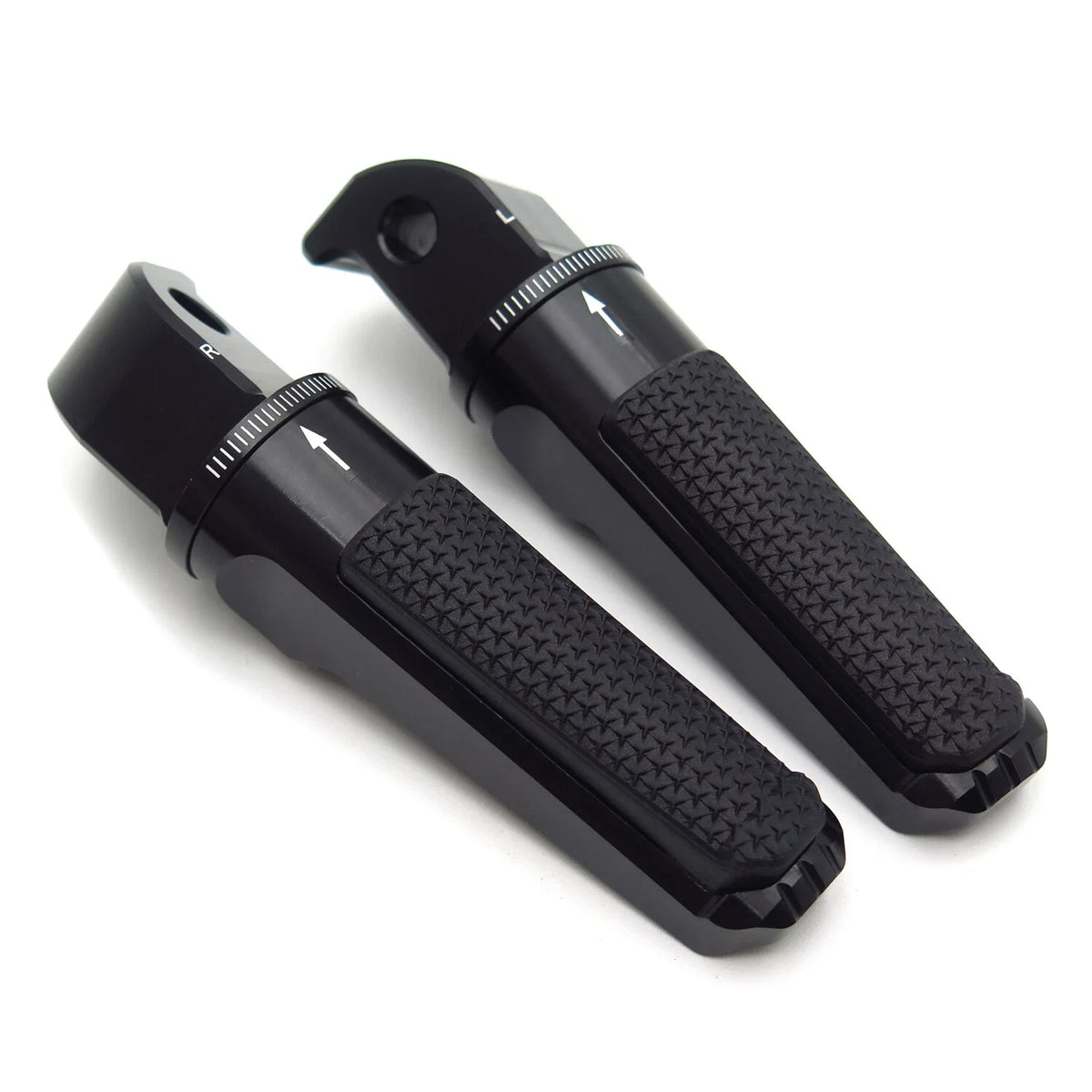 CNC Black Foot Pegs for Yamaha YZF R25 R3 R15 MT03 MT25 (2015–2023)