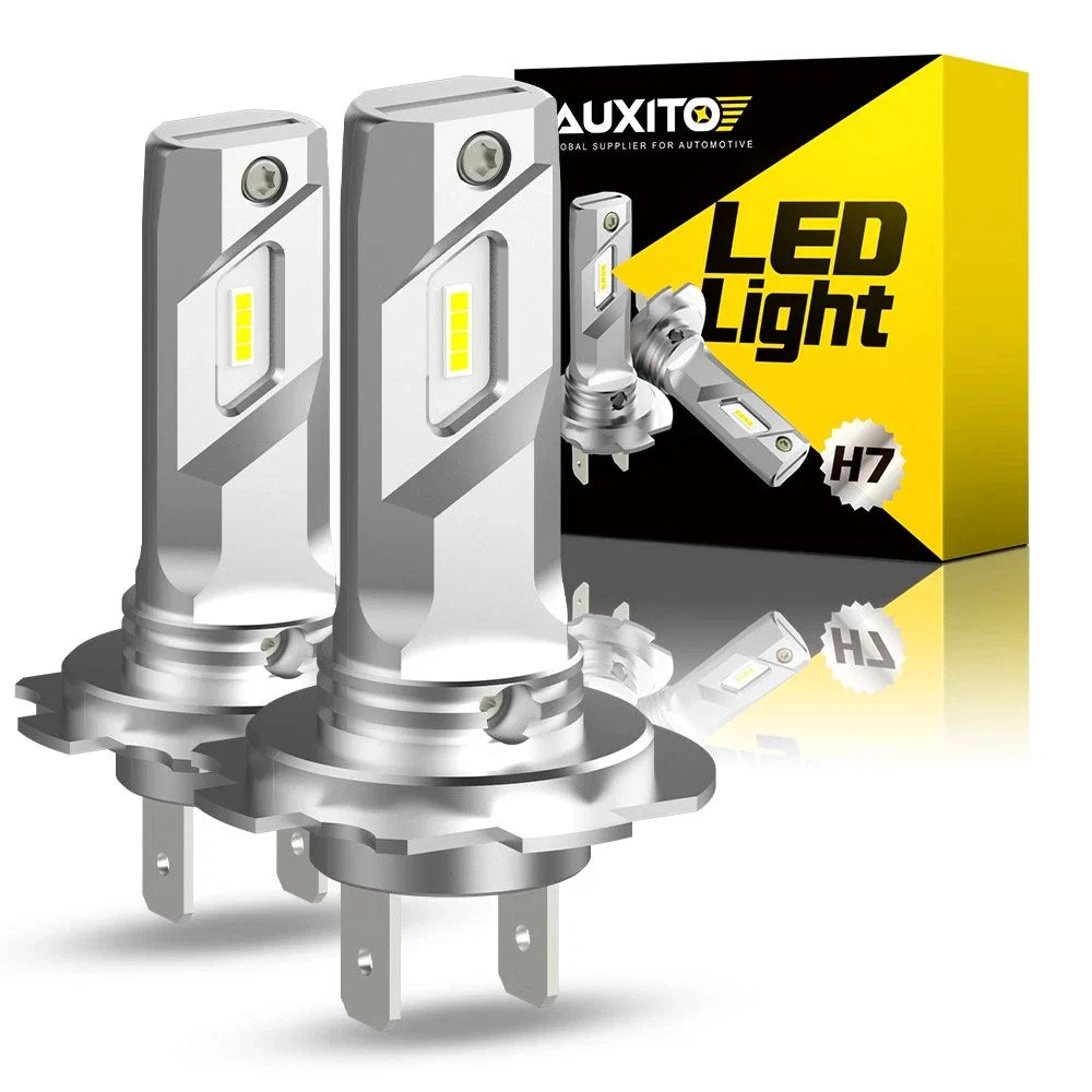 2X H7 LED Headlight Bulbs 60000LM High Low Beam 6500K for Universal Fit